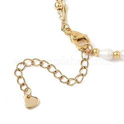 Armbänder mit Herzanhänger aus Messing&nbsp;BJEW-JB12860