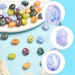 40 Stück 5 Farben Backfarbe Glas Saatperlen&nbsp;GLAA-FS0002-27