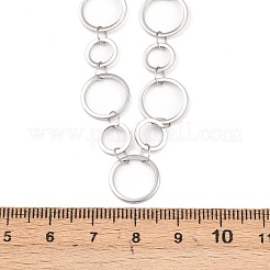 Colliers à maillons annulaires en acier inoxydable 304 de 8 mm et 12 mm&nbsp;NJEW-P343-02B-P