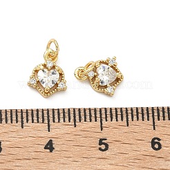 Pendentifs avec zircon cubiques à micro-pavés en laiton&nbsp;KK-A291-09G-04