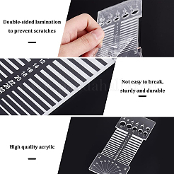 Stricklineale aus Acryl&nbsp;TOOL-WH0125-93