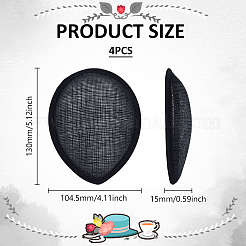 4 pieza de base para tocado de lino con forma de lágrima para sombreros de sombrerería&nbsp;AJEW-FG0004-54B