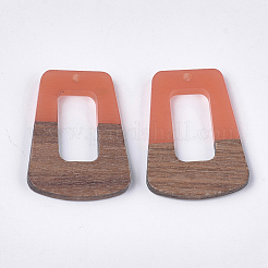 Colgantes de resina y madera de nogal&nbsp;X-RESI-S358-84H