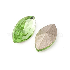 Cabochons en verre avec strass de dos avec point&nbsp;RGLA-T083-5x10mm-20