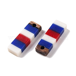 Colgantes de madera de nogal y resina a rayas opacas del día de la independencia&nbsp;RESI-U010-01A