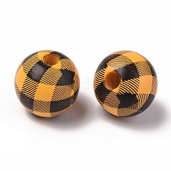 Perles à gros trous en bois naturel&nbsp;WOOD-S057-025