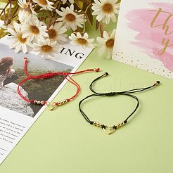 Verstellbare geflochtene Perlenarmbänder aus Nylonfaden&nbsp;BJEW-JB06437