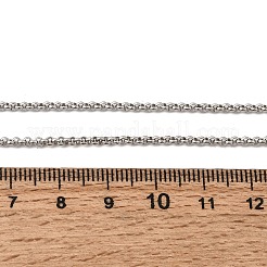12 Stück 2 mm 304 Edelstahl Rolo Kette Halsketten für Männer und Frauen&nbsp;NJEW-H093-12P