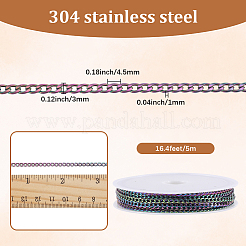 Catene a maglie in acciaio inossidabile 304 con placcatura ionica da 5 m (IP)&nbsp;CHS-SC0001-10