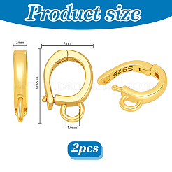 2 pz. 925 cauzioni per ciondolo in argento sterling&nbsp;STER-PH0004-69G