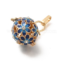 Colgantes de jaula de cuentas de rhinestone de cristal de aleación&nbsp;ENAM-M047-02G-A