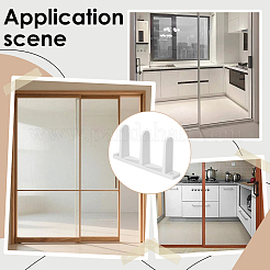 4 guide de sol pour porte de placard coulissante en plastique ABS&nbsp;FIND-WH0441-89B