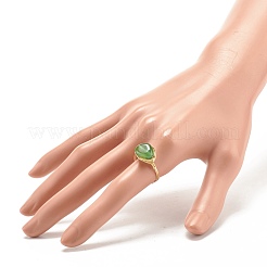 Ovale Fingerringe aus natürlichem Achat&nbsp;RJEW-JR00441-03