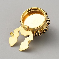 Boutons de manchette en strass en laiton&nbsp;FIND-WH20023-104G