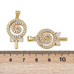 Pendentifs avec zircon cubiques à micro-pavés en laiton&nbsp;KK-I358-044G