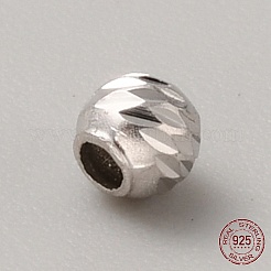 Perle aus rhodiniertem Sterlingsilber&nbsp;STER-WH0019-08B-P