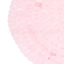 Natürlichen Rosenquarz Perlen Stränge&nbsp;G-P575-A09-8x5mm