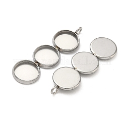 Cabochon-Fassungen für Anhänger aus Edelstahl 304&nbsp;STAS-K320-03B-P