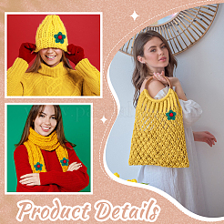Accesorios de adorno de punto de algodón hechos a mano&nbsp;DIY-WH0656-03J