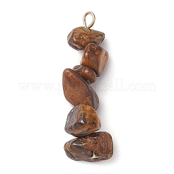 Colgantes de cuentas con chip de cuarzo rutilado de color degradado&nbsp;PALLOY-JF02795-08