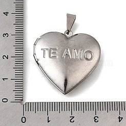 Pendentifs médaillons en acier inoxydable 316&nbsp;STAS-N0016-18B-P