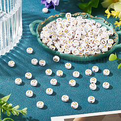 500 pièces de placage de perles acryliques&nbsp;PACR-TADJ0001-01U