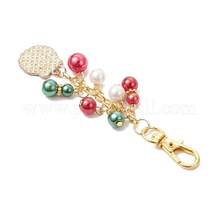 6 pendentif décoratif en alliage émaillé de Noël&nbsp;HJEW-JM03683