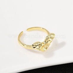 Verstellbare offene Manschettenringe aus Messing&nbsp;RJEW-R032-04G