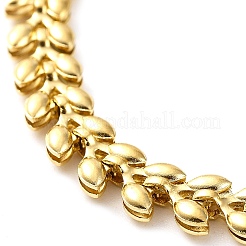 Ionenplattierung (IP) 304 Edelstahl-Kolbenkettenarmband&nbsp;BJEW-G684-01G