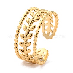 Ionenplattierung (IP) 304 Edelstahl-Fingerringe&nbsp;RJEW-L102-27G