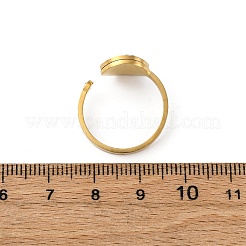 304 Edelstahl mit Strass-Manschettenringen&nbsp;RJEW-Q020-03G