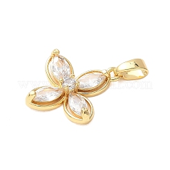Pendentifs avec zircon cubiques à micro-pavés en laiton&nbsp;KK-D357-14B-G
