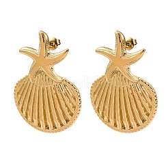 Ohrstecker aus 304 Edelstahl für Damen&nbsp;EJEW-L315-01G