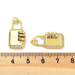 Ciondoli in ottone con placcatura a cremagliera con micro pavé di zirconi chiari&nbsp;KK-M293-26G