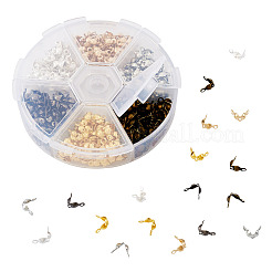 480 Stück 6 Farben Schmuck Eisenperlenspitzen&nbsp;IFIN-PJ0001-02