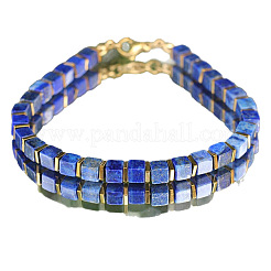 Armbänder aus natürlichen Lapislazuli-Würfelperlen&nbsp;WGC95D4-01