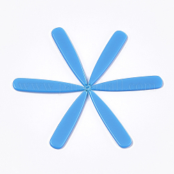 Gros pendentifs en acétate de cellulose (résine), larme, bleu profond du ciel, 53~54x10~10.5x2.5mm, Trou: 1mm
