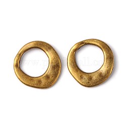 Style tibétain cadres anneau irrégulière de perles, Sans cadmium & sans nickel & sans plomb, bronze antique, 20.5x20.5x3mm, Trou: 12mm