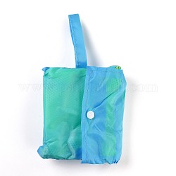 Sacchetti della spesa portatili in rete di nylon, per i viaggi scolastici borse da spiaggia quotidiane si adattano, cielo blu, 78cm