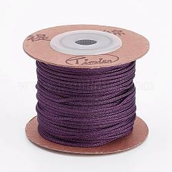 Cuerdas de nylon, hilos de cuerda cuerdas, redondo, añil, 1.5mm, alrededor de 27.34 yarda (25 m) / rollo