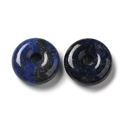 Breloques teints en lapis-lazuli naturel, breloques disque beignet/pi, 14x5mm, Trou: 3mm