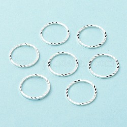 Латунные соединительные колечки, долговечный, без кадмия и без свинца, круглые кольца, 925 серебро покрытием, 14x1 мм, внутренний диаметр: 12 мм