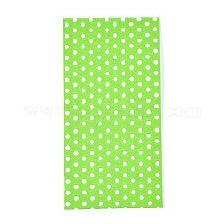 Umweltfreundliche Kraftpapiertüten mit Tupfenmuster, Geschenk-Taschen, Einkaufstüten, Rechteck, grün gelb, 18x9x6 cm