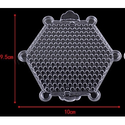 Outil de gabarit en plastique pour perles de fusible d'eau de bricolage, hexagone, clair, 100x95mm