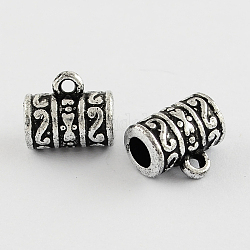Vintage Acrylic Hanger Links, Antique Silver, 10.5x12x7.5mm, Hole: 1.5mm, Inner Diameter: 4mm, about 1400pcs/500g