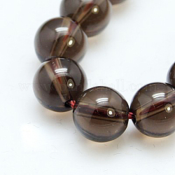 Natural Smoky Quartz Beads Strands, Round, 16mm, Hole: 1~2mm; about 12pcs/strand, 8 inch