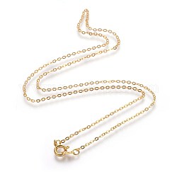 Brass Cable Chain Necklaces, Golden, 18 inch, 2x1.5mm