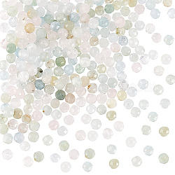 Nbeads 2 Stränge natürliche Morganit-Perlenstränge, facettiert, Runde, 3 mm, Bohrung: 0.7 mm, ca. 137 Stk. / Strang, 15.55 Zoll (39.5 cm)