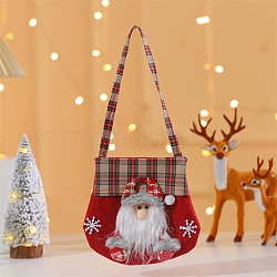 Bolsas de dulces de tela, bolsas de regalo de dulces de dibujos animados de navidad para embalaje de regalo de navidad, santa claus, 34~35 cm, bolsa: 15.3~15.5x18.5~19x0.4cm