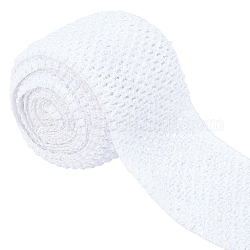 Gorgecraft 5.5 ярд шириной 4.41 дюйма, эластичная лента, белая стрейч-лента из полиэфирной ткани, вязаная крючком повязка на голову для дома, сделай сам, швейные поделки, лук для одежды, стрейч-вязание, аксессуары для волос